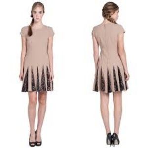 Belle Badgley Mischka lace pleat dress